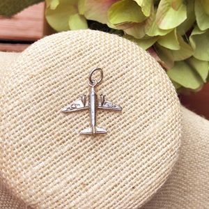 Vintage .925 Sterling Silver Airplane Charm